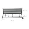 Metalinė pakaba su lentyna Loft 35x75x25,5 cm juoda paveikslėlis