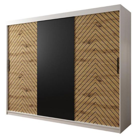 Spinta Herringbone 250 Baltos/ ąžuolo spalvos Artisan/Black paveikslėlis