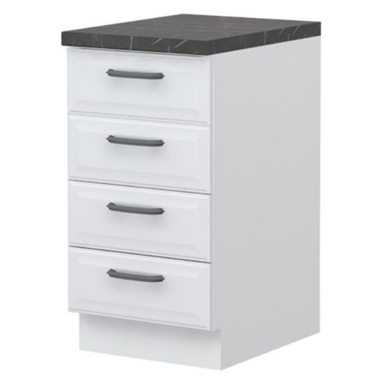 Virtuvės spintelė Evia r-45-4f/4 4s standartinė perlamutro pilka matinė paveikslėlis