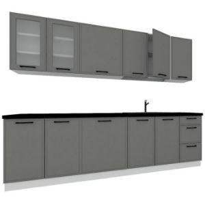 Rodyti išsamią informaciją apie Virtuvė Emily 260 dast pilka be stalviršio Virtuvė Emily 260 dast pilka be stalviršio paveikslėlis