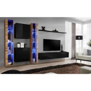 Paveikslėlis Sekcija Switch XVI stiklas + LED Wotan/juoda