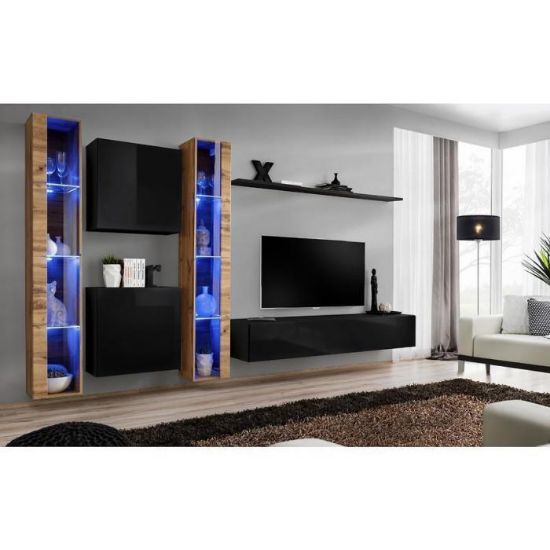 Sekcija Switch XVI stiklas + LED Wotan/juoda paveikslėlis