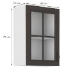 Virtuvės spintelė STILO grafito matinis/baltas 40gs-72 1f paveikslėlis