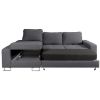 Kampinė sofa su miegamąja funkcija Asti LC-2R Soro 90 kairysis kampas paveikslėlis