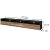 TV spintelė su pakabinama galimybe 3k Baros 40 satin/touchwood paveikslėlis