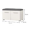 Batų spintelė Beny 2d Balta/baltas blizgesys 11008567 paveikslėlis