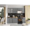 Virtuvės spintelė Adele D60sł 2133 Pl 2fr Grey Matte/White paveikslėlis