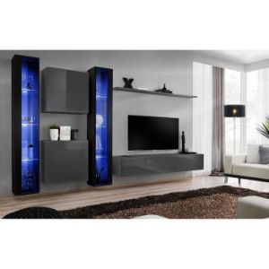 Rodyti išsamią informaciją apie Sekcija Switch XVI stiklas + LED juoda/pilka Sekcija Switch XVI stiklas + LED juoda/pilka paveikslėlis