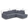 Glosas Paros 6 dešininis Kampinė sofa su miego funkcija paveikslėlis