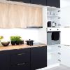 Virtuvės spintelė Denis d60pk 2133 lt juoda matinė/balta paveikslėlis