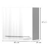 Sieninė vitrina Piano VK60-1K/PN-70/KA/70 crystal white paveikslėlis