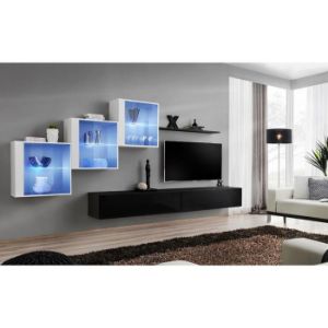 Paveikslėlis Vitrina Switch XX stiklas + LED balta/juoda