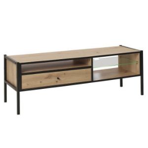 TV spintelė Livi 7 Oak Artisan/Black paveikslėlis