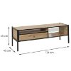 TV spintelė Livi 7 Oak Artisan/Black paveikslėlis