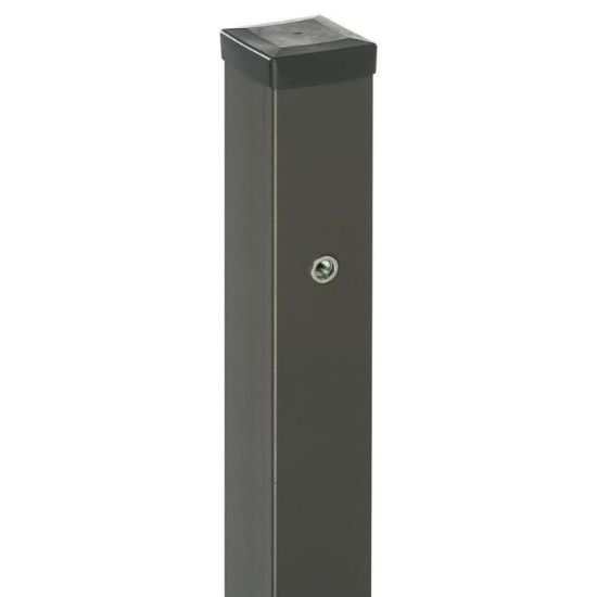 Vartų stulpelis su kniedine veržle 100X100 ZN+RAL7016 paveikslėlis