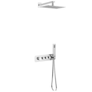 Krotos 3 funkcijų paslėpto montavimo dušo/dušo rinkinys, chromas paveikslėlis