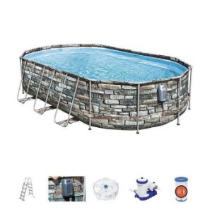 Paveikslėlis Ovalo rėmo baseinas 6,10x3,66x1,22 m plyta 56719