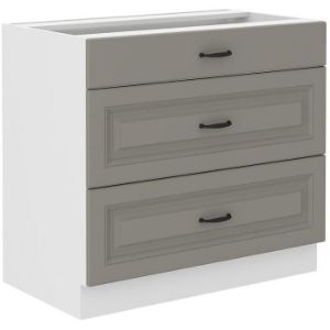 Rodyti išsamią informaciją apie Virtuvės spintelė Stilo claygrey/balta 80d 3s bb Virtuvės spintelė Stilo claygrey/balta 80d 3s bb paveikslėlis