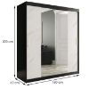 Spintelė Marble T1 180 Black/Marble White paveikslėlis