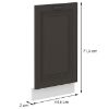 Virtuvės STILO priekinis skydelis grafito matinis/baltas priekinis zm 713x446 paveikslėlis