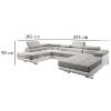 Kampinė sofa su miego funkcija Lotus U Orinoco 21+Madryt 120 kairė pusė paveikslėlis