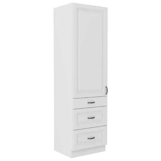 Virtuvės spintelė STILO balta matinė/balta 60dks-210 3s 1f paveikslėlis