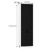 Virtuvės spintelė Kate d60sł 2133 pl 2fr black pea paveikslėlis