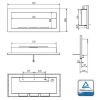 Bio-židinys 900x400 inox silver paveikslėlis