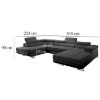 Kampinė sofa su miego funkcija Lotus U Orinoco 100+Madryt 1100 kairėje pusėje paveikslėlis