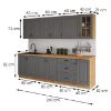 Stilo dustgrey/artisan 260 virtuvė be stalviršio paveikslėlis