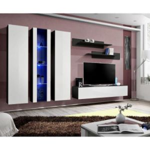 Rodyti išsamią informaciją apie Vitrina Fly C4+Glass baltas/juodas Vitrina Fly C4+Glass baltas/juodas paveikslėlis