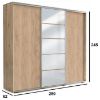 Alicija spinta A28 250 veidrodis Craft Gold/White Lacobel paveikslėlis