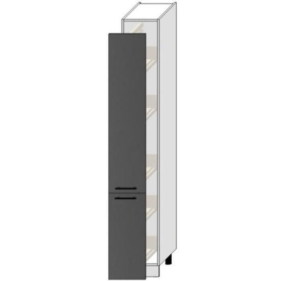 Virtuvės spintelė Oscar D30 Cargo Maxi 2133 antracito blizgesys/balta paveikslėlis