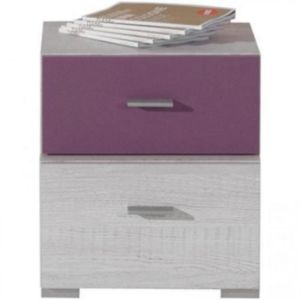 Naktinis staliukas Next NX-17 pušis balta/viola paveikslėlis