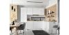 Virtuvės spintelė Livia D60LO 2133 PL 2FR balta žirnių matinė paveikslėlis