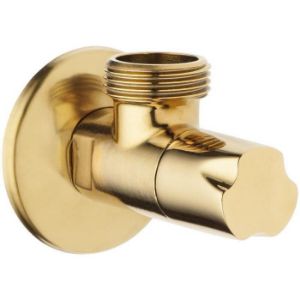 Kampinis vožtuvas su keramine galvute 1/2 "X3/8" aukso spalvos paveikslėlis