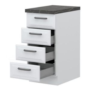 Paveikslėlis Virtuvės spintelė Evia r-40-4mbox/4 4s perlamutrinis pilkas matinis