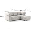 Kampinė sofa su miegamąja funkcija Panama 2R-OT Solar 80 dešinioji sofa-lova paveikslėlis