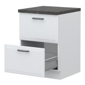 Paveikslėlis Virtuvės spintelė Evia r-60-2mbox/4 2s perlamutrinis pilkas matinis