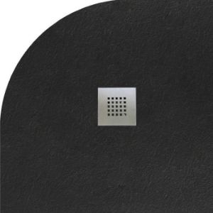 Rodyti išsamią informaciją apie Opal 90/90/2.6 pusapvalis dušo padėklas juodas Opal 90/90/2.6 pusapvalis dušo padėklas juodas paveikslėlis