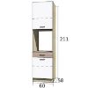 Virtuvės spintelė Econo 20D Sonoma/White/San Remo paveikslėlis