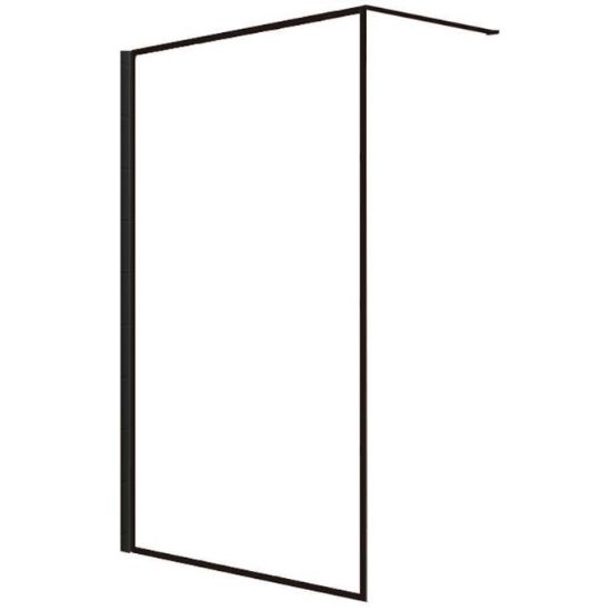 Walk-in sienelė Tiz 100x195 juoda paveikslėlis