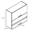 Virtuvės spintelė Bono W80grf/2 Sd White Alaska/White paveikslėlis