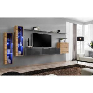 Paveikslėlis Sekcija Switch Glass+LED XI Wotan/Graphite