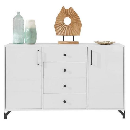Komoda Bergen Be6 White Lux/White gloss paveikslėlis