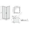 Dušo kabina KW KN/TX5B 90 W15 SB Glass protect paveikslėlis