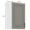 Virtuvės spintelė Stilo claygrey/balta 40g/72 1f paveikslėlis