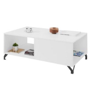 Paveikslėlis Staliukas Bergen Be10 White Lux/White Gloss