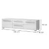 TV spintelė Piano TV180-2K2F/PN-70/KA/70 crystal white paveikslėlis