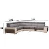 Ester Alfa 13 + Madrid 120 universali Kampinė sofa su miegamąja funkcija paveikslėlis